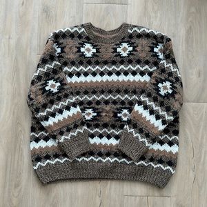 Ghanda Aztec cozy neutral sweater